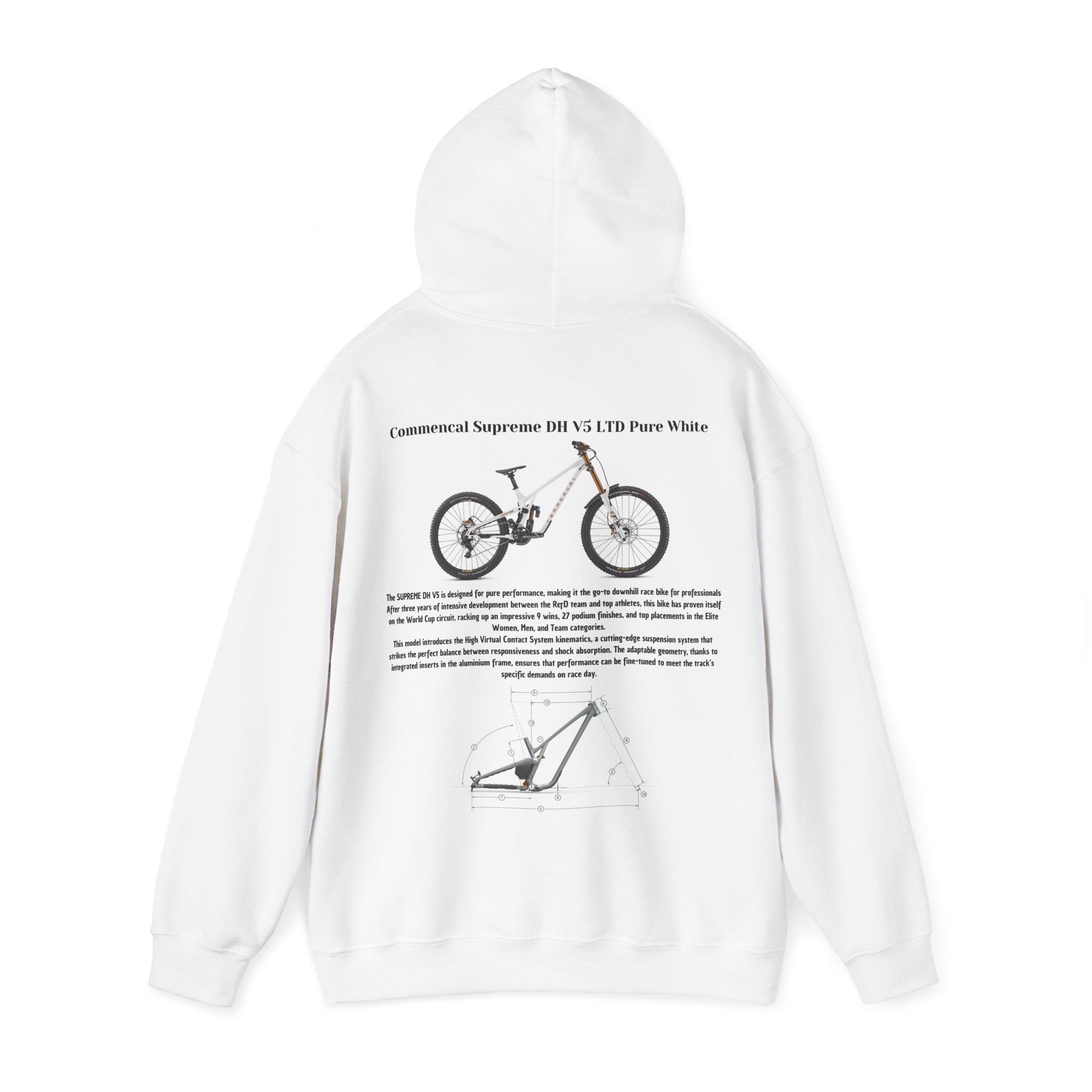 Felpa unisex - Commencal Supreme DH V5 LTD Pure White